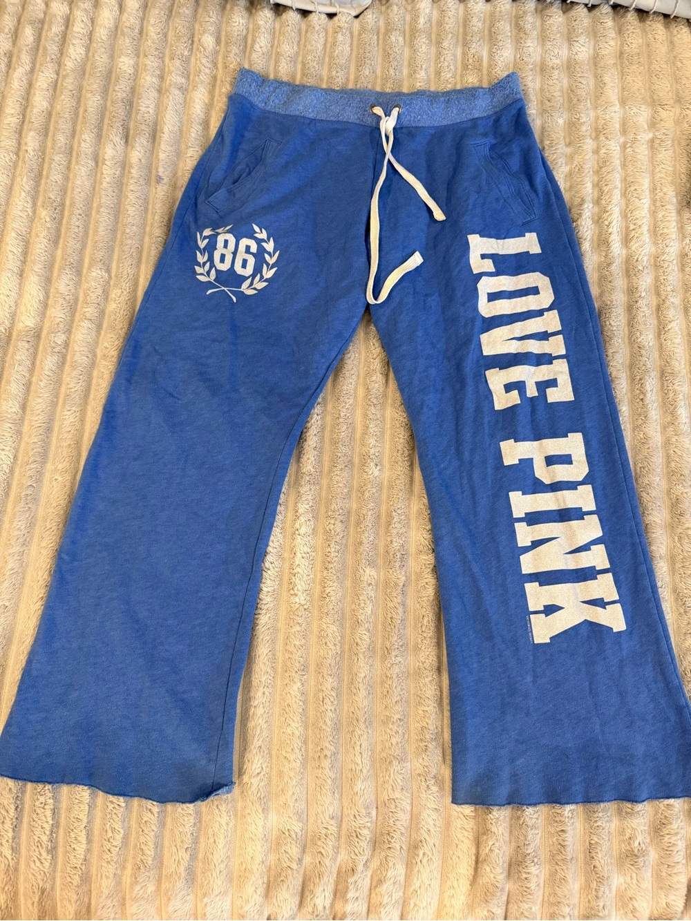 Victoria's Secret PINK Blue Fleece Lounge Pants
